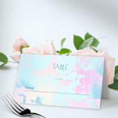 Modern Abstract Pastel Wedding  Plaatskaartje