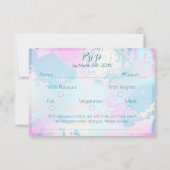 Modern Abstract Pastel Wedding RSVP Card (Achterkant)