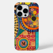 Modern Abstract Patchwork Patroon Monogram Case-Mate iPhone Case (Achterkant)