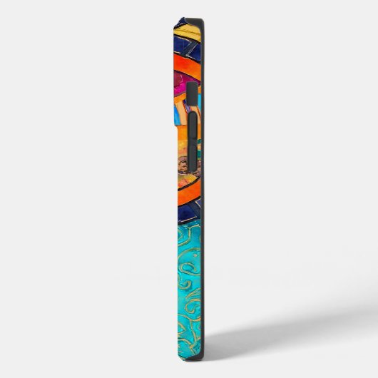 Modern Abstract Patchwork Patroon Monogram Case-Mate iPhone Case (Achterkant / Links)