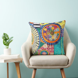 Modern Abstract Patchwork Patroon Monogram Kussen