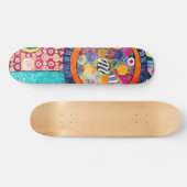Modern Abstract Patchwork Patroon Monogram Persoonlijk Skateboard (Horizontaal)