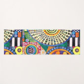Modern Abstract Patchwork Patroon Monogram Yogamat (Voorkant (horizontaal))