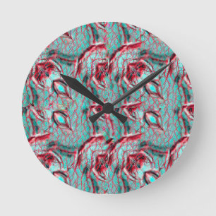 Modern abstract patroon 1186 - Muurklok Ronde Klok