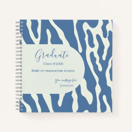 Modern abstract patroon afstudeer gastenboek notitieboek