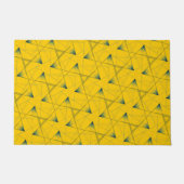 Modern Abstract patroon Decoratief Koel Geel Deurmat (Voorkant)