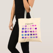 Modern Abstract Patroon Gepersonaliseerd Paarse Tote Bag (Voorkant (product))