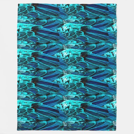 Modern abstract patroon in smaragd en blauwe tinte fleece deken (Voorkant)