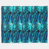 Modern abstract patroon in smaragd en blauwe tinte fleece deken (Voorkant (Horizontaal))