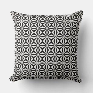 Modern abstract patroon in zwart en wit kussen