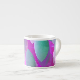 Modern abstract patroon   Magenta Paars Roze Teal Espresso Kop