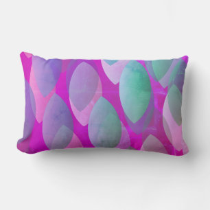 Modern abstract patroon Magenta Paars Roze Teal Kussen