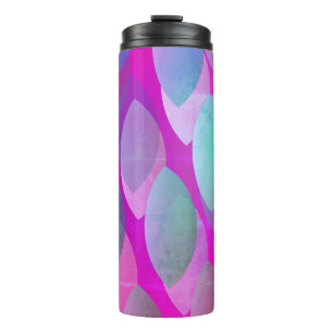 Modern abstract patroon   Magenta Paars Roze Teal Thermosbeker