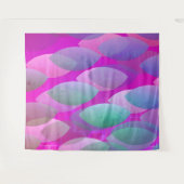 Modern Abstract Patroon | Magenta Paars Roze Teal Wandkleed (Voorkant (horizontaal))