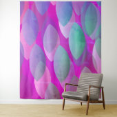 Modern Abstract Patroon | Magenta Paars Roze Teal Wandkleed (In situ)