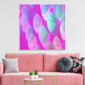 Modern Abstract Patroon | Magenta Paarse Roze Blau Canvas Afdruk (Insitu (Woonkamer))