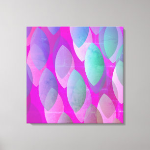 Modern Abstract Patroon Magenta Paarse Roze Blau Canvas Afdruk