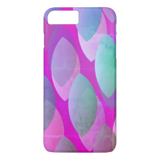 Modern Abstract Patroon | Magenta Paarse Roze Blau iPhone 8/7 Plus Hoesje