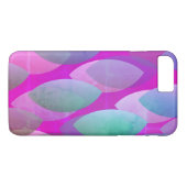 Modern Abstract Patroon | Magenta Paarse Roze Blau Case-Mate iPhone Case (Achterkant (Horizontaal))