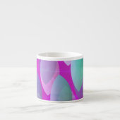 Modern Abstract Patroon | Magenta Paarse Roze Blau Espresso Kop (Voorkant)
