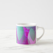 Modern Abstract Patroon | Magenta Paarse Roze Blau Espresso Kop (Rechts)