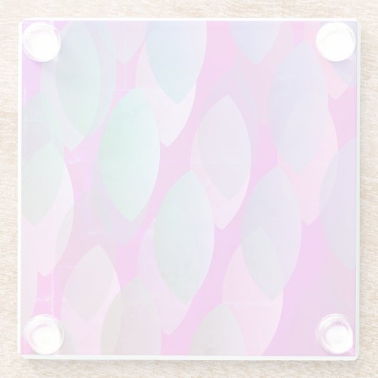 Modern Abstract Patroon | Magenta Paarse Roze Blau Glazen Onderzetter (Achterkant)