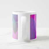 Modern Abstract Patroon | Magenta Paarse Roze Blau Grote Koffiekop (Achterkant)