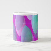 Modern Abstract Patroon | Magenta Paarse Roze Blau Grote Koffiekop (Voorkant)
