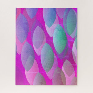 Modern Abstract Patroon   Magenta Paarse Roze Blau Legpuzzel
