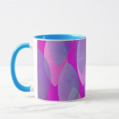 Modern Abstract Patroon | Magenta Paarse Roze Blau Mok (Links)
