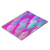 Modern Abstract Patroon | Magenta Paarse Roze Blau Notitieboek (Linkerzijde)
