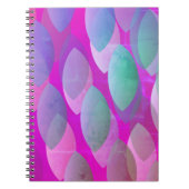 Modern Abstract Patroon | Magenta Paarse Roze Blau Notitieboek (Voorkant)
