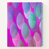 Modern Abstract Patroon | Magenta Paarse Roze Blau Notitieboek (Achterkant)
