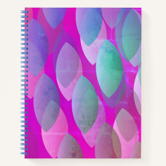 Modern Abstract Patroon | Magenta Paarse Roze Blau Notitieboek