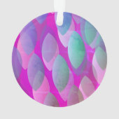 Modern Abstract Patroon | Magenta Paarse Roze Blau Ornament (achterkant)
