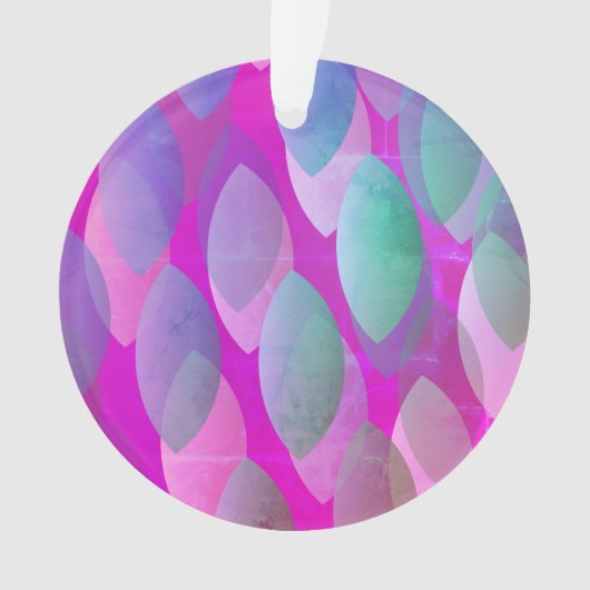 Modern Abstract Patroon | Magenta Paarse Roze Blau Ornament (voorkant)