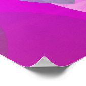 Modern Abstract Patroon | Magenta Paarse Roze Blau Poster (Hoek)