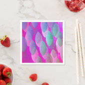 Modern Abstract Patroon | Magenta Paarse Roze Blau Servet (Insitu)