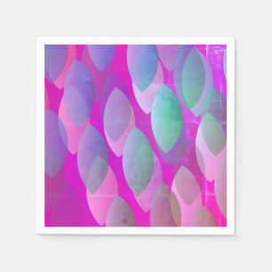 Modern Abstract Patroon   Magenta Paarse Roze Blau Servet