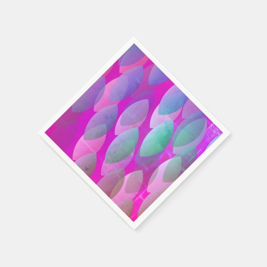 Modern Abstract Patroon | Magenta Paarse Roze Blau Servet (Hoek)