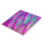 Modern Abstract Patroon | Magenta Paarse Roze Blau Tegeltje (Zijkant)