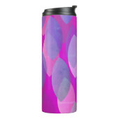 Modern Abstract Patroon | Magenta Paarse Roze Blau Thermosbeker (Gedraaid links)