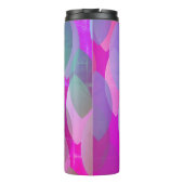 Modern Abstract Patroon | Magenta Paarse Roze Blau Thermosbeker (Achterkant)