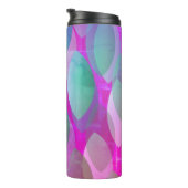 Modern Abstract Patroon | Magenta Paarse Roze Blau Thermosbeker (Geroteerd rechts)