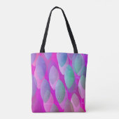 Modern Abstract Patroon | Magenta Paarse Roze Blau Tote Bag (Achterkant)