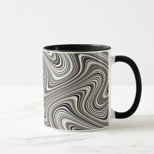 Modern Abstract patroon met stijlvolle munt Mok (Rechts)