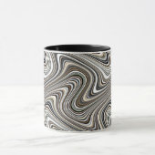 Modern Abstract patroon met stijlvolle munt Mok (Midden)