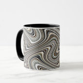 Modern Abstract patroon met stijlvolle munt Mok (Voorkant links)