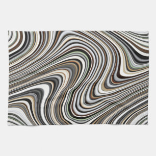 Modern Abstract patroon met stijlvolle munt Theedoek
