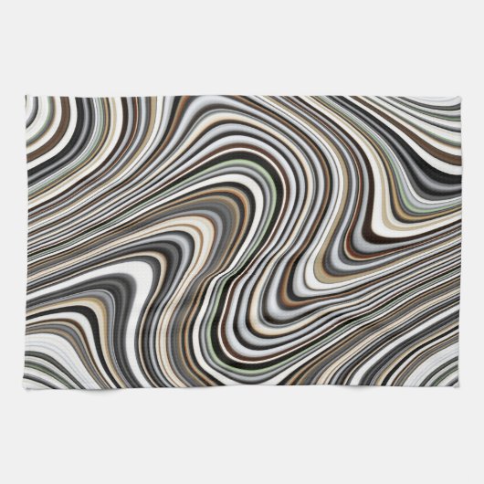 Modern Abstract patroon met stijlvolle munt Theedoek (Horizontaal)